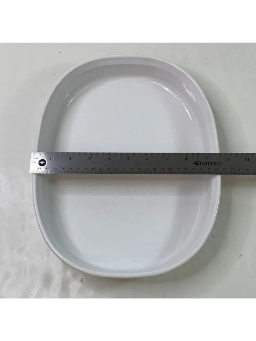 CorningWare French White 2.5 Liter F-4-B Oval Baking Dish Ribbed Sides